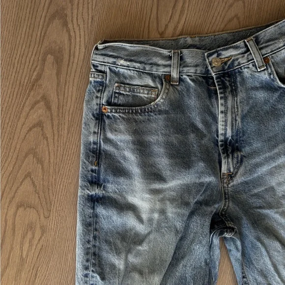 Zara High Waist. Light Blue Denim Jeans - Picture 2 of 7